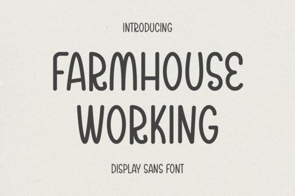 Farmhouse Working: A Minimalist Font for Rustic Designs