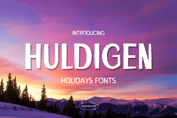 Huldigen: A Festive Display Font for Joyful Branding